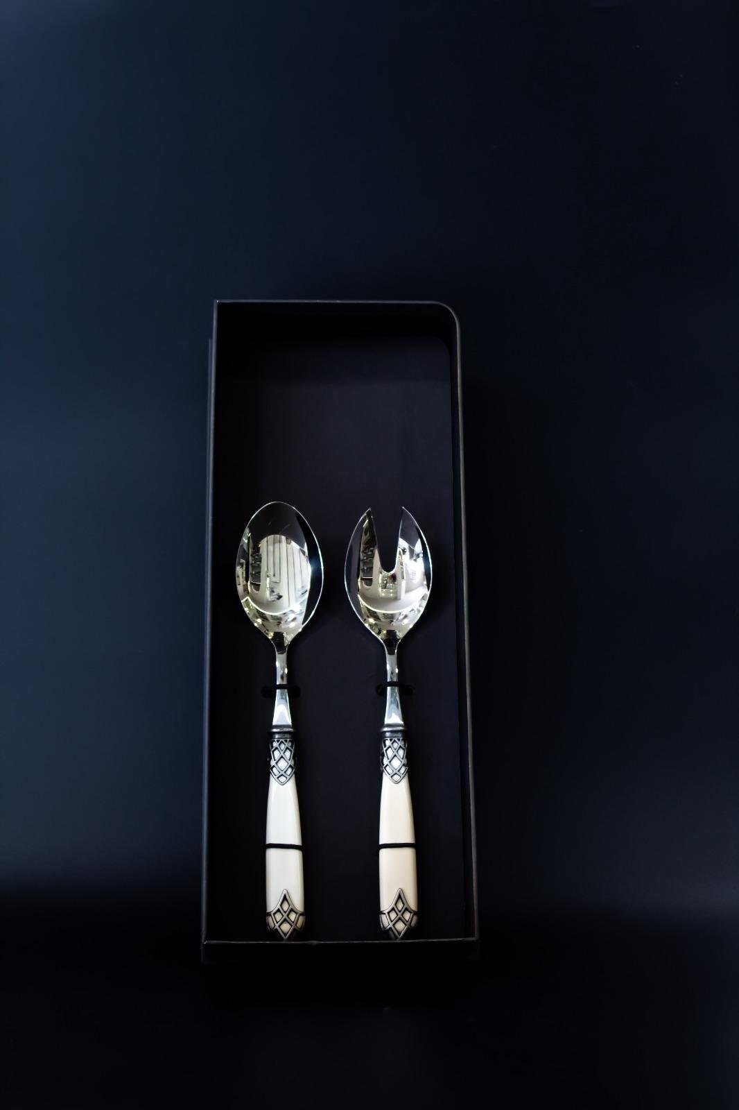 CD3DUAS/AV Աղցանի հավաք. 1/2 DUBAI ANT.S+S, AV փղոսկր. բռնակ