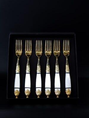 CDX30SIGG/BN Պատառաքաղ 1/6 SIENA G+G,BN սպիտակ մարգ. բռն.