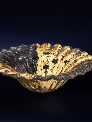 CNT8033-1165 Կոնֆետաման 24սմ թափանցիկ + ոսկ․ CRUMBS GOLD