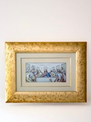 8034COL Նկար Խորհրդավոր Ընթրիք 35×60 գունավոր ոսկ.