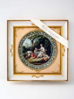 3174/R  Նկար 48×48 սմ կերամիկական ափսեյով կրեմ  շրջ.